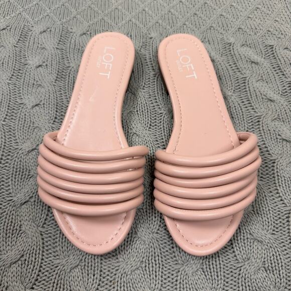 Dusty Rose Ann Taylor LOFT Strapoy Slip On Sandals ~ 6 - Picture 1 of 9